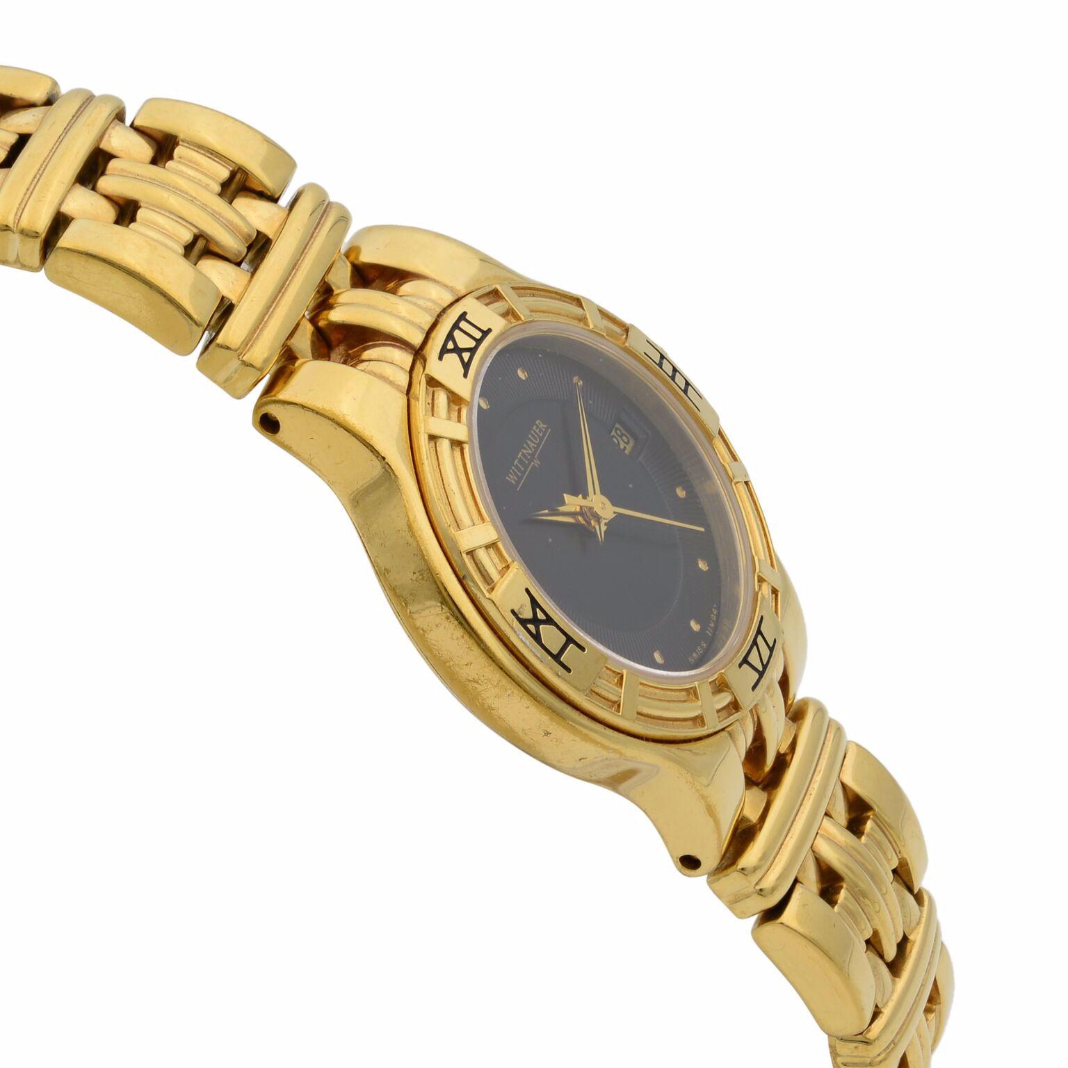 wittnauer gold watch with diamonds