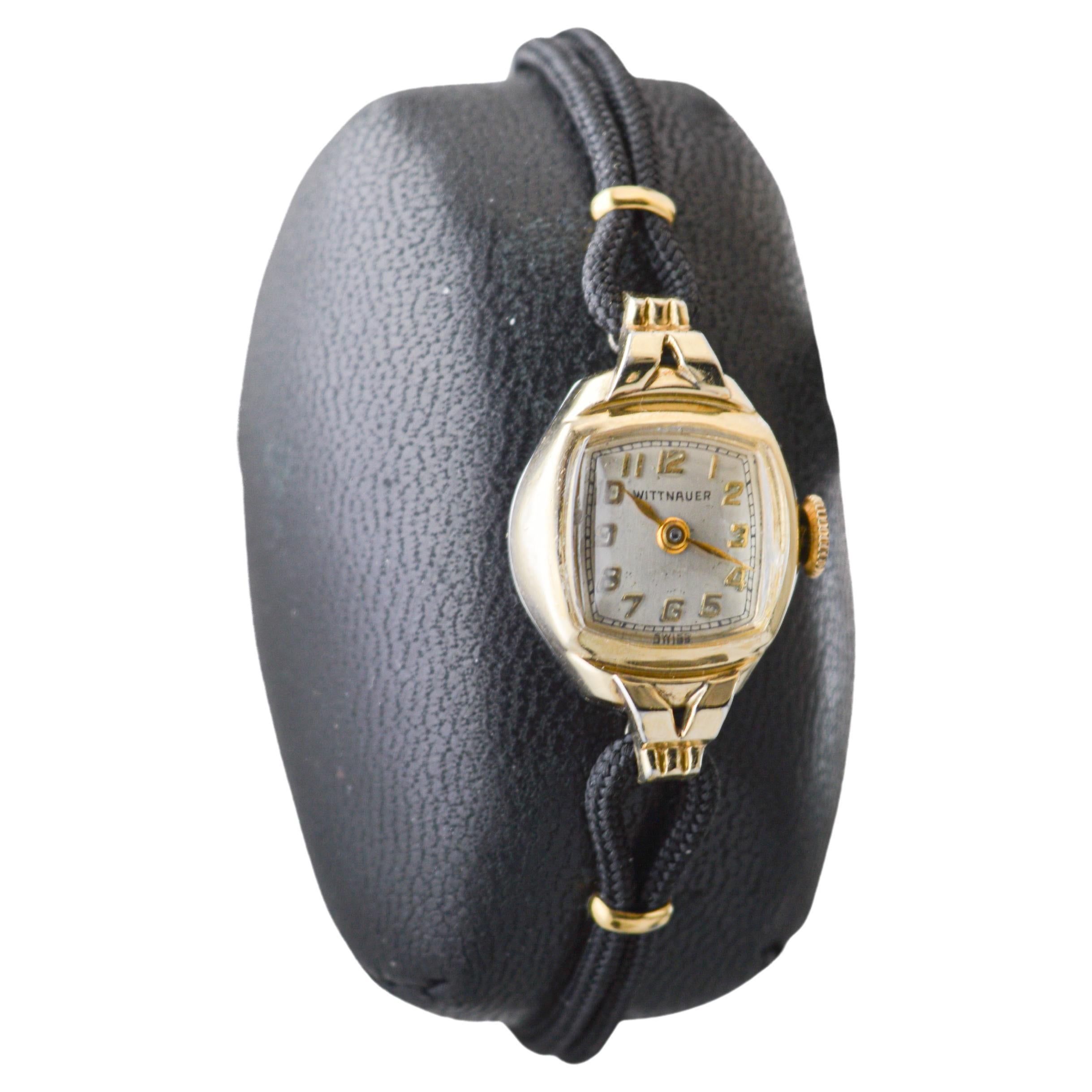 Art Déco Orologio da donna Wittnauer Art Deco tutto originale del 1940