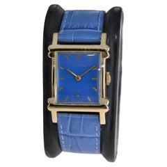 Wittnauer Estilo Tanque Art Decó Relleno de Oro Amarillo con Esfera Acabado a Medida Década de 1940