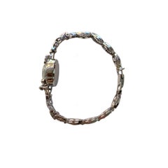 Wittnauer Diamond 14 Karat White Gold Dress Watch