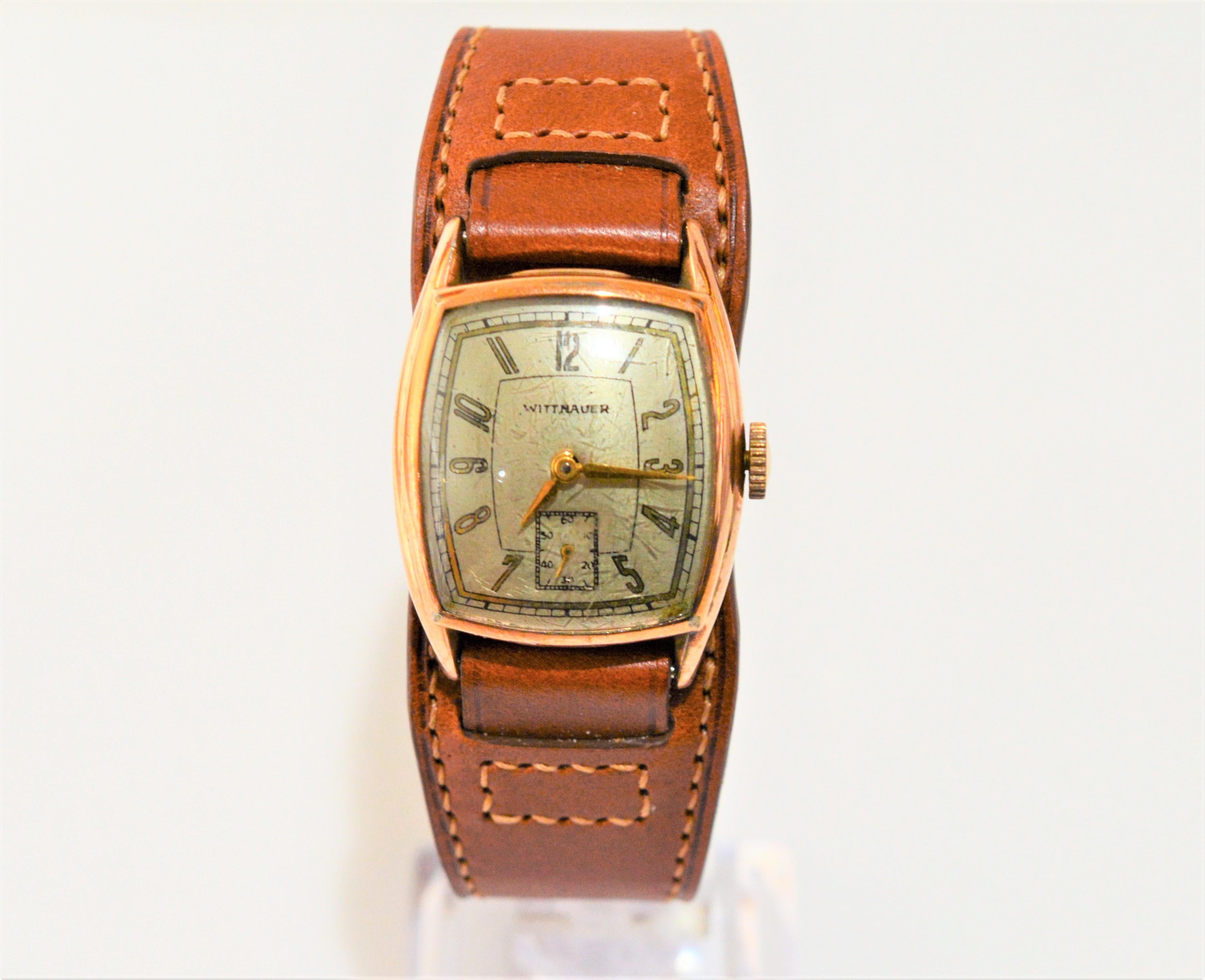 Wittnauer Pre War 10T Military Style Wrist Watch 2