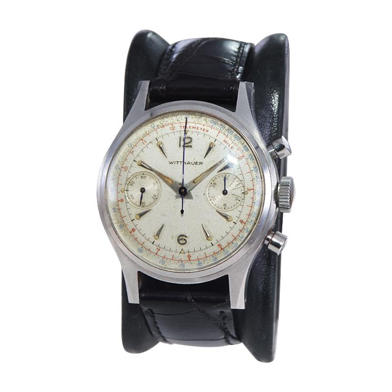 vintage style chronograph watch