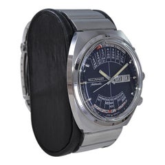 Reloj calendario Wittnauer de acero con esfera y brazalete originales en estado nuevo