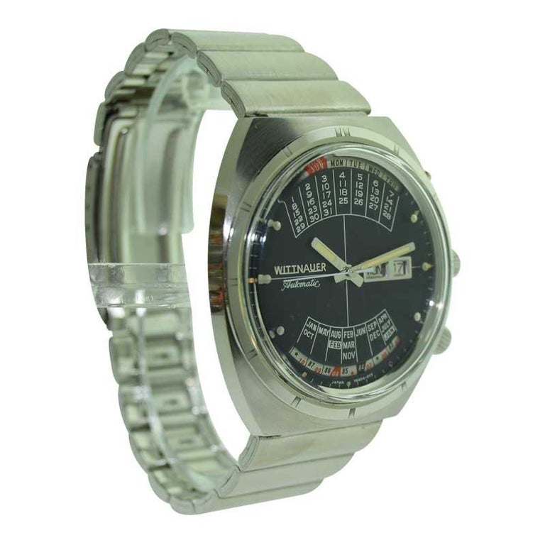Wittnauer Steel Calendar Watch with Original Dial and Bracelet in New