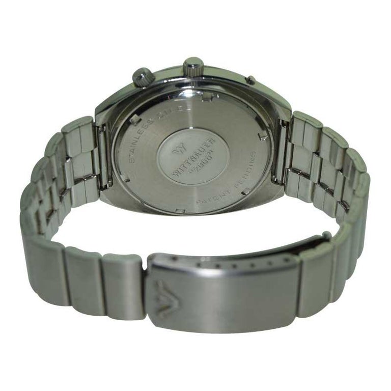 Wittnauer Steel Calendar Watch with Original Dial and Bracelet in New Wittnauer Steel Calendar Watch with Original Dial and Bracelet in New