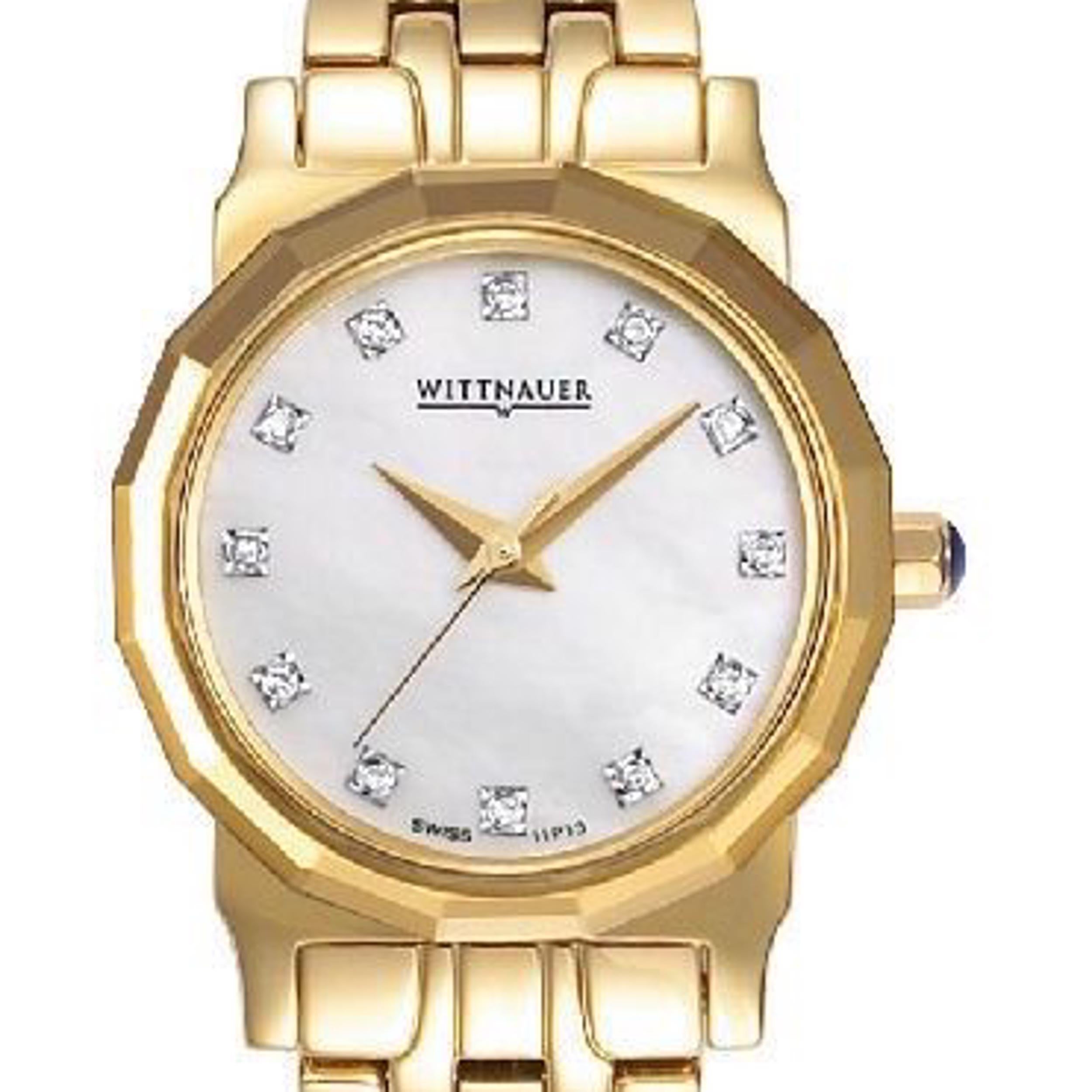 wittnauer watch gold with diamonds