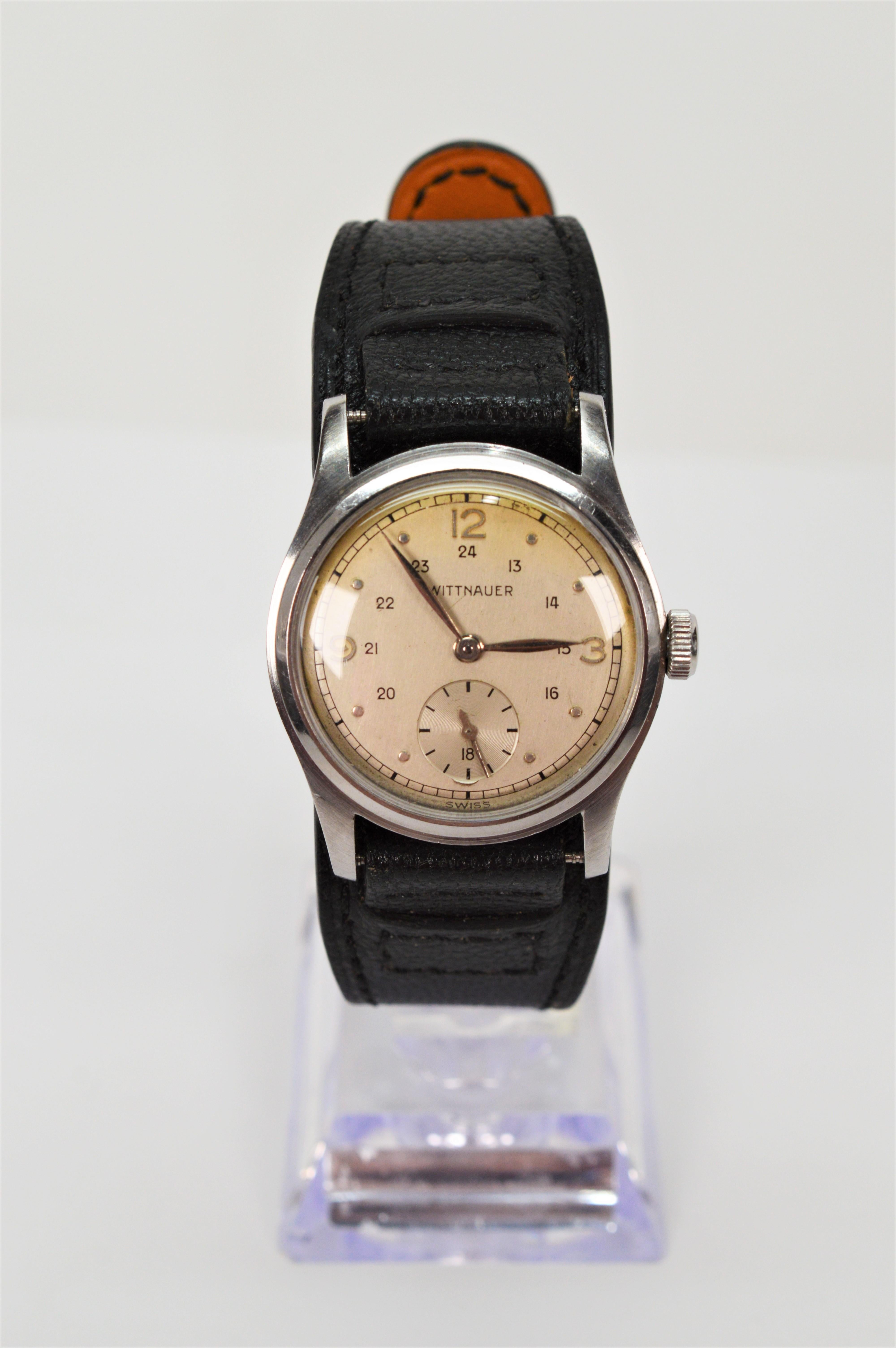 Wittnauer WWII Style Men's Wrist Watch  For Sale 4