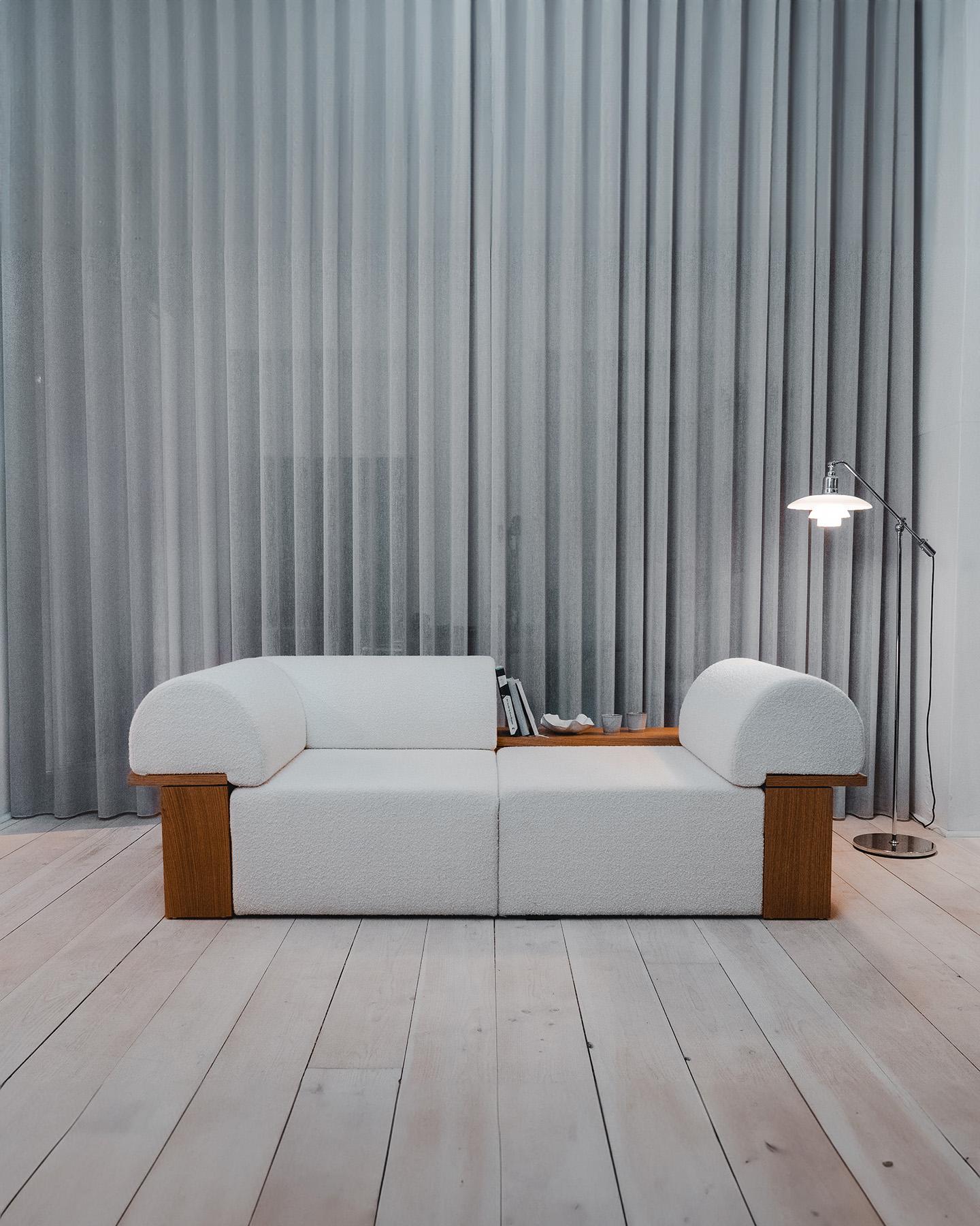 Designed by Caisa Leifsdotter for ToneArt and based on historical designs by her architect father, the Wittorin Sofa is a modular sofa configuration.

The design language of the series prioritizes functionality and flexibility through customization.