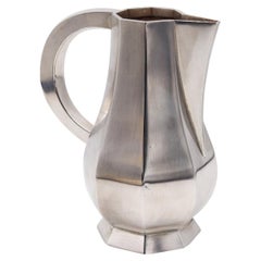 Pot géométrique Art Déco suédois en argent sterling .925, WIWEN NILSSON 1974