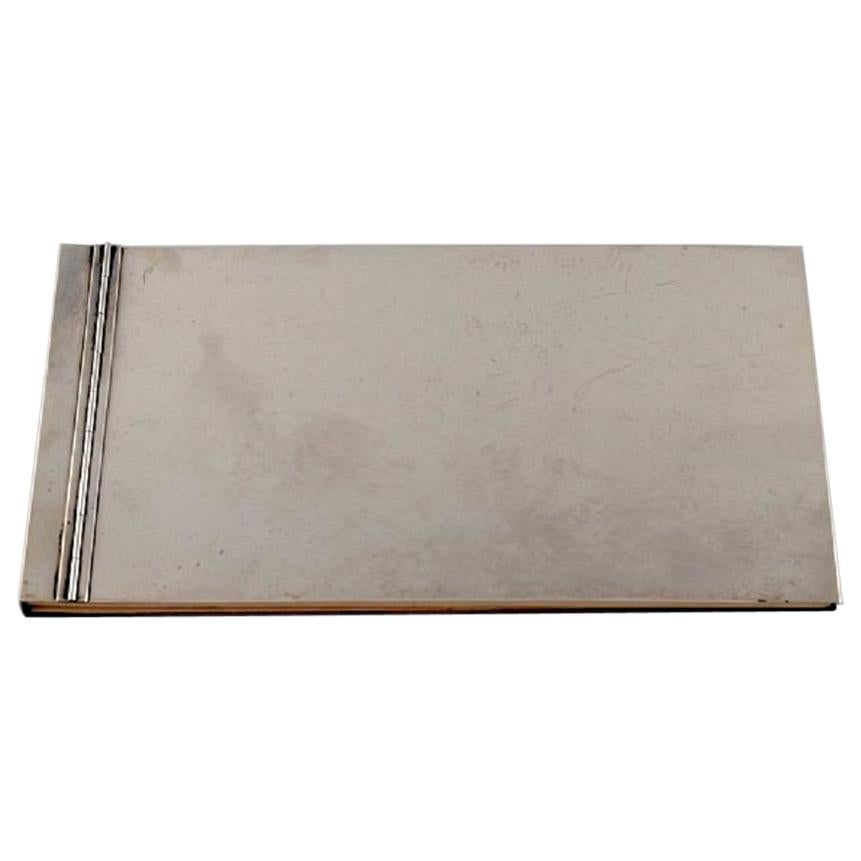 Wiwen Nilsson Lund, Rare, Modernist Notebook in Silver For Sale