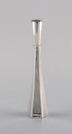 Wiwen Nilsson Lund, Sweden, a Pair of Modernist Candlesticks