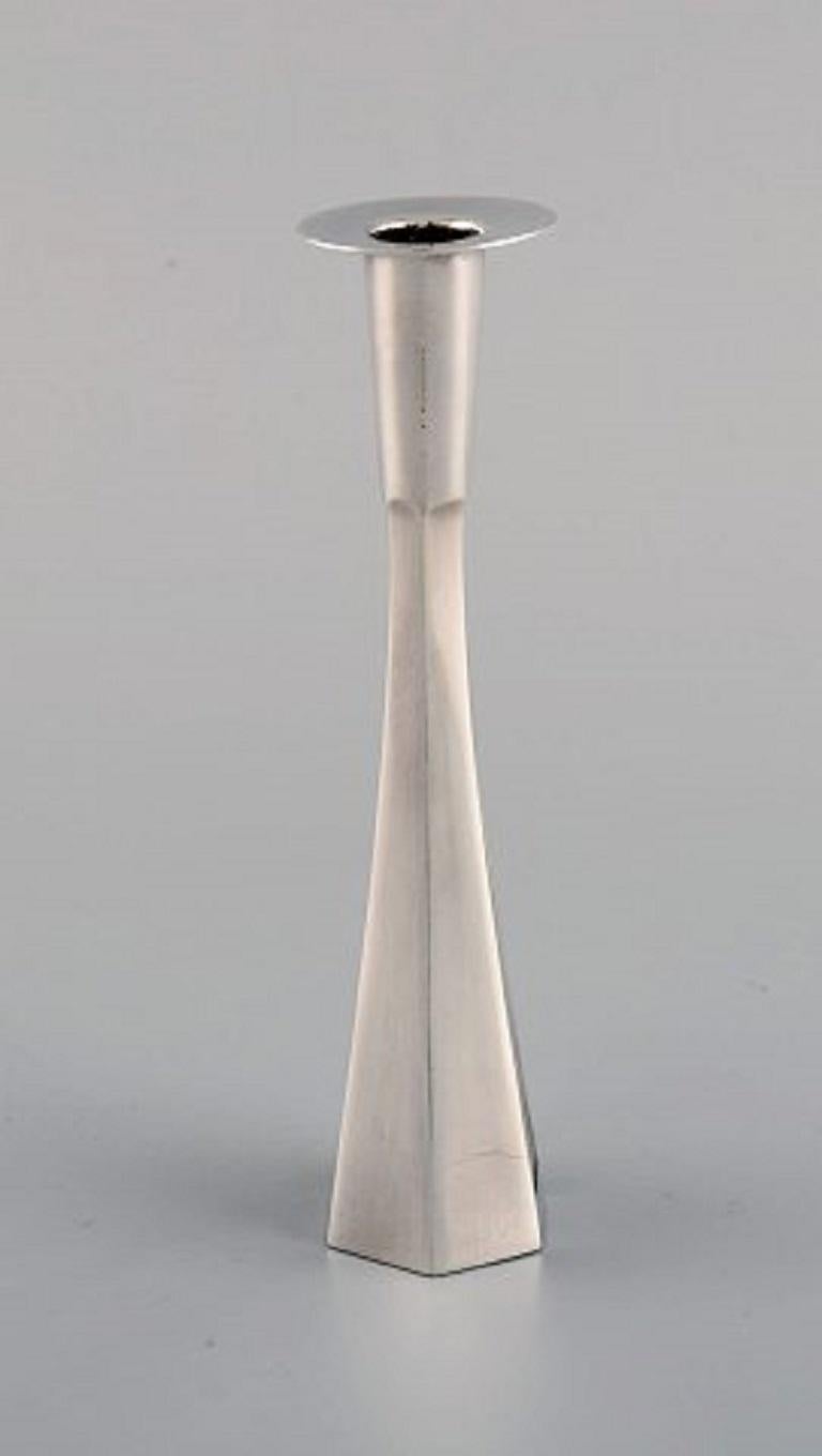 Wiwen Nilsson Lund, Sweden, a Pair of Modernist Candlesticks In Good Condition For Sale In Copenhagen, DK