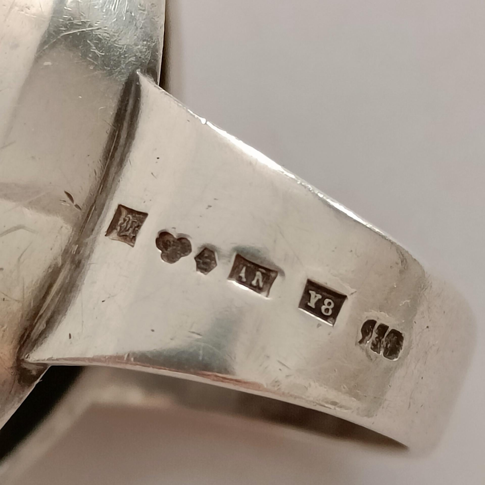 Single Cut Wiwen Nilsson Silver Men Ring with Flat Cut Agate - Lund, Sweden 1949 For Sale