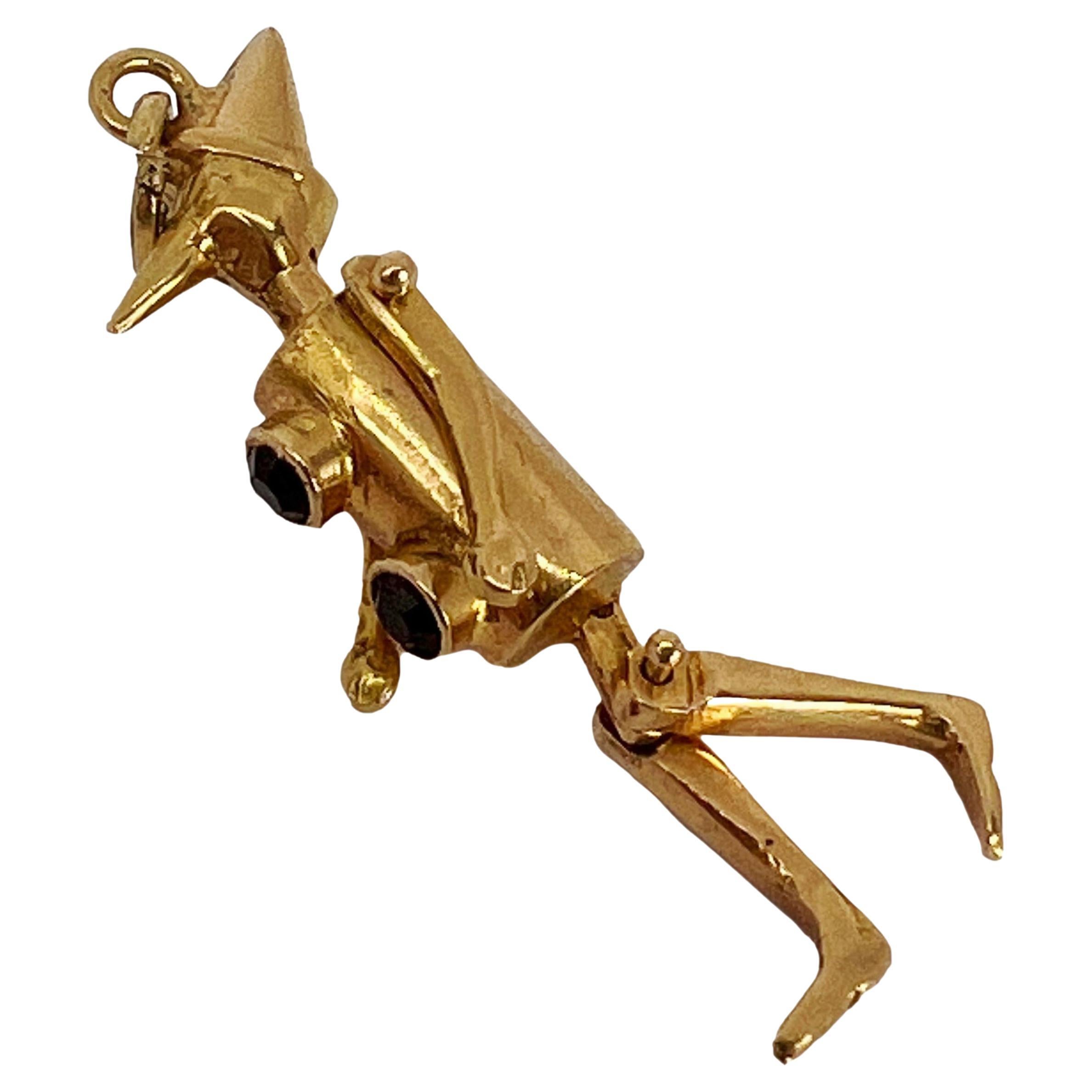 Oz Za Zauberer von Oz Zinn Mann Cartoon Character 18K Gelbgold Charm Anhänger