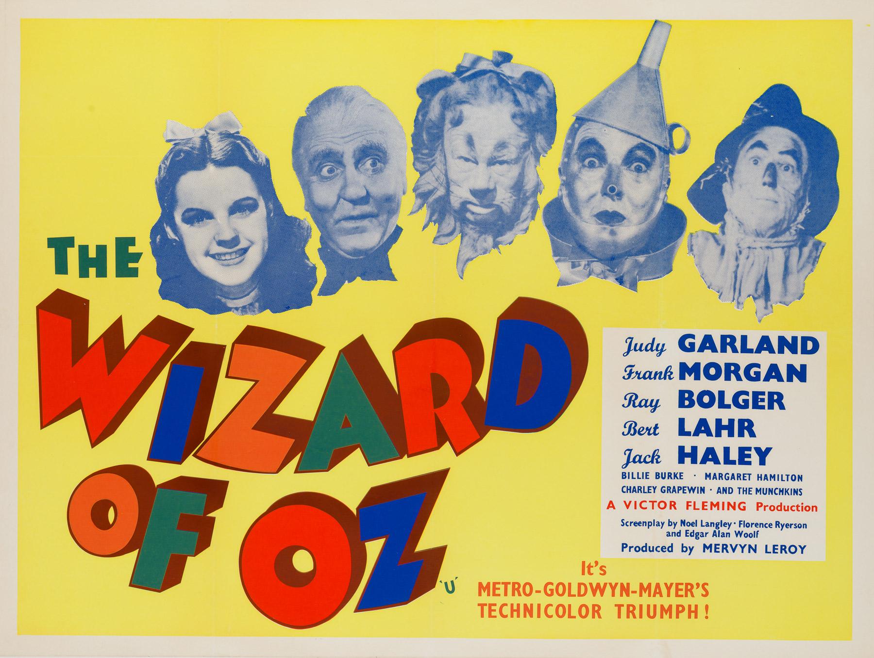 Wizard of OZ UK Film, Movie Poster, 1959 1