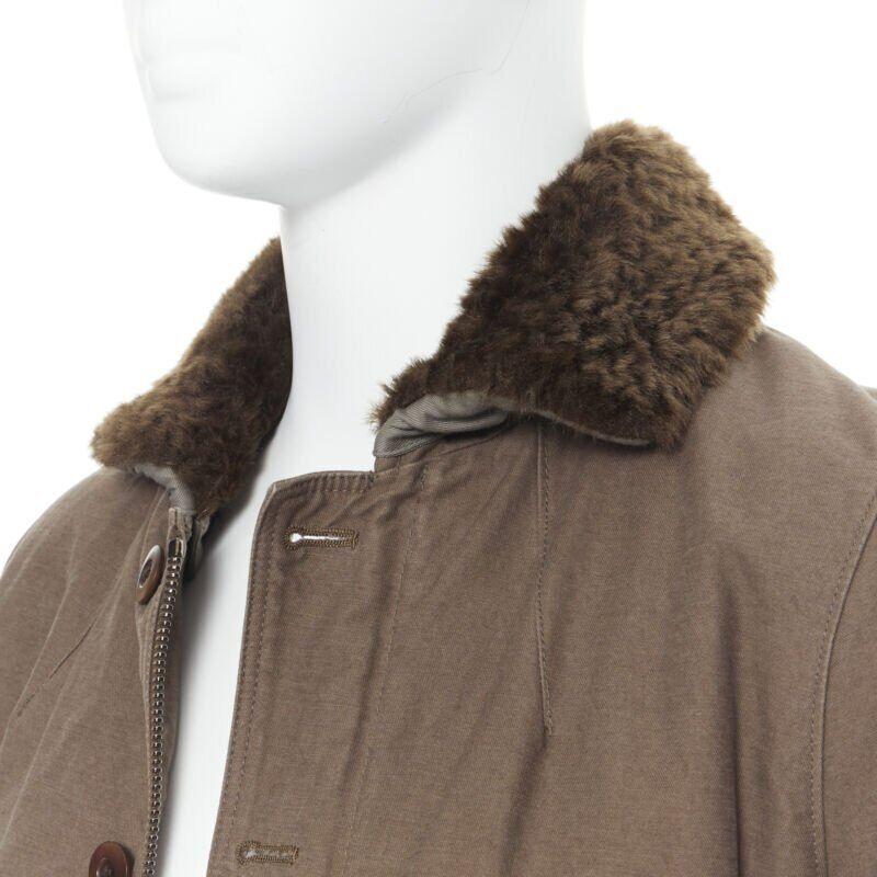 WJK brown faux shearling lined spread collar green washed cotton flight jacket M
Reference: PRCN/A00037
Brand: WJK
Material: Cotton
Color: Green
Pattern: Solid
Closure: Zip
Extra Details: Faux shearling lined. Detachable fur collar and lining. Zip