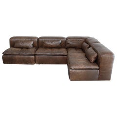 WK Möbel Modell WK 550 Vintage Ledersofa Brown von Ernst Martin Dettinger