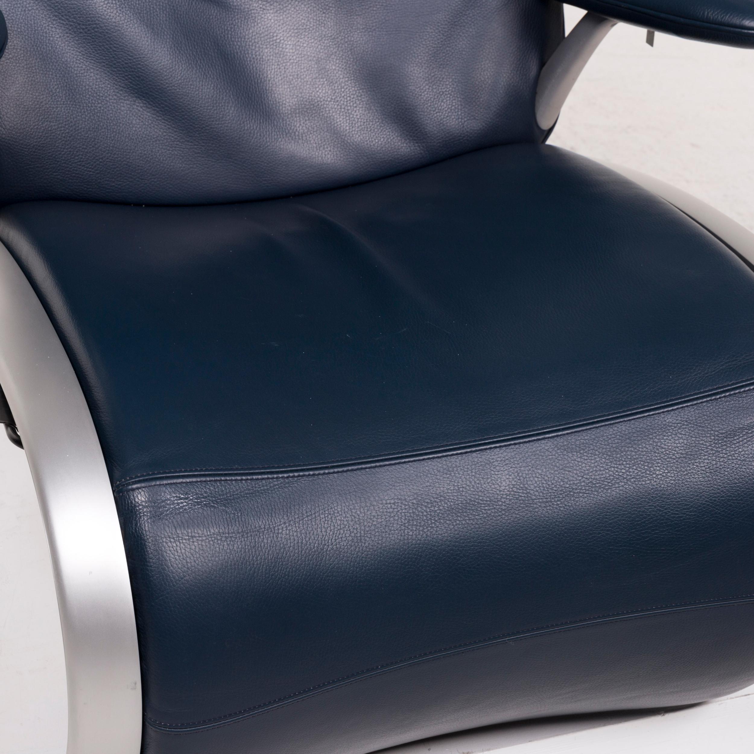Flex 679 Ledersessel „ Relax“ von WK Wohnen, blau, dunkel (Moderne)