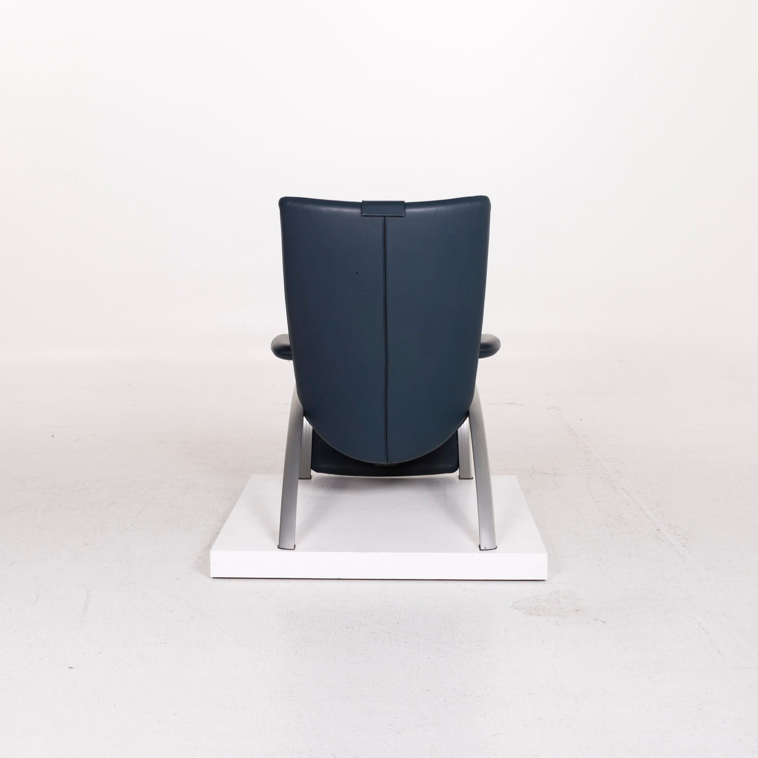 Flex 679 Ledersessel „ Relax“ von WK Wohnen, blau, dunkel 3