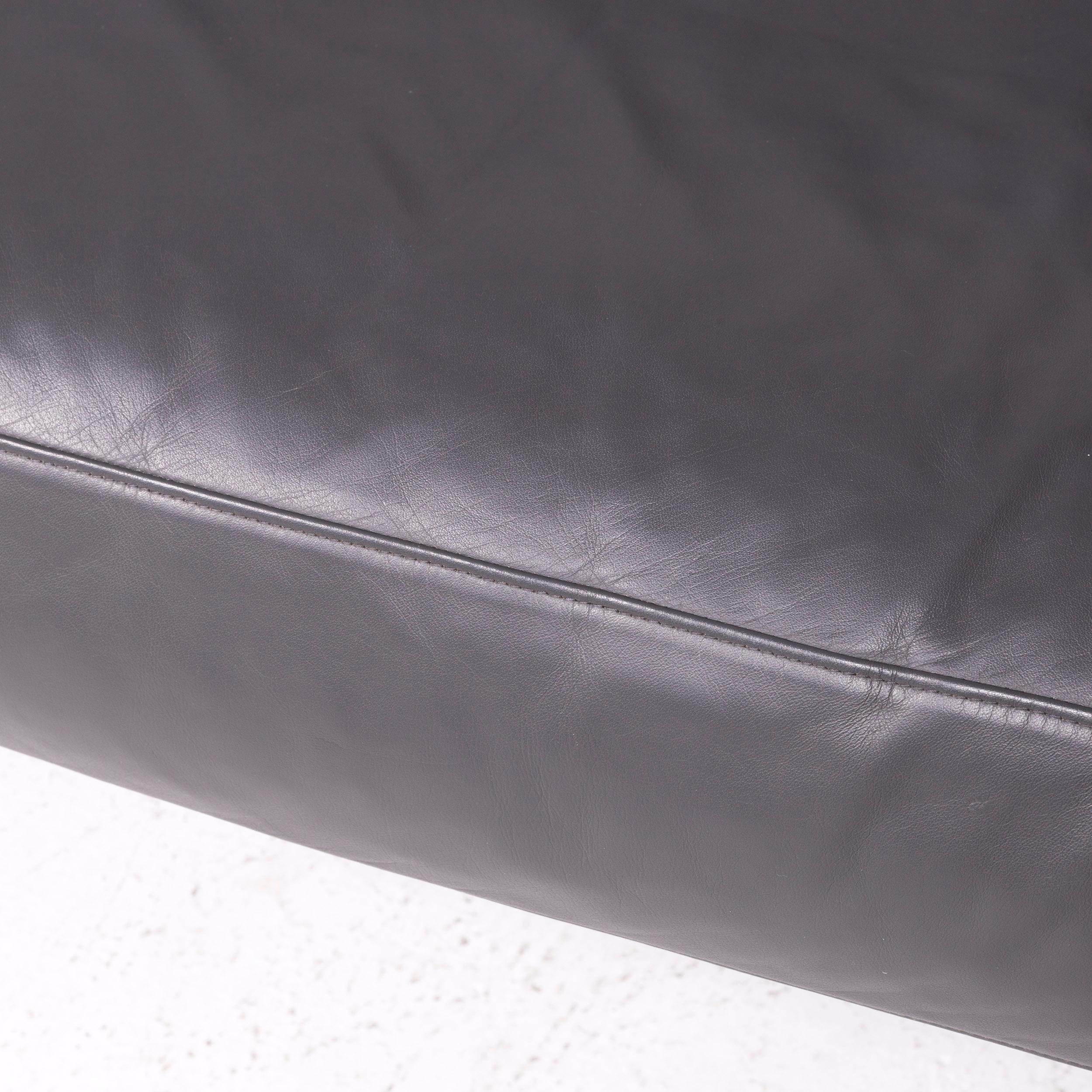 WK Wohnen Gaetano 687 Designer-Sofa aus grauem echtem Leder mit zwei Sitzen im Zustand „Gut“ im Angebot in Cologne, DE