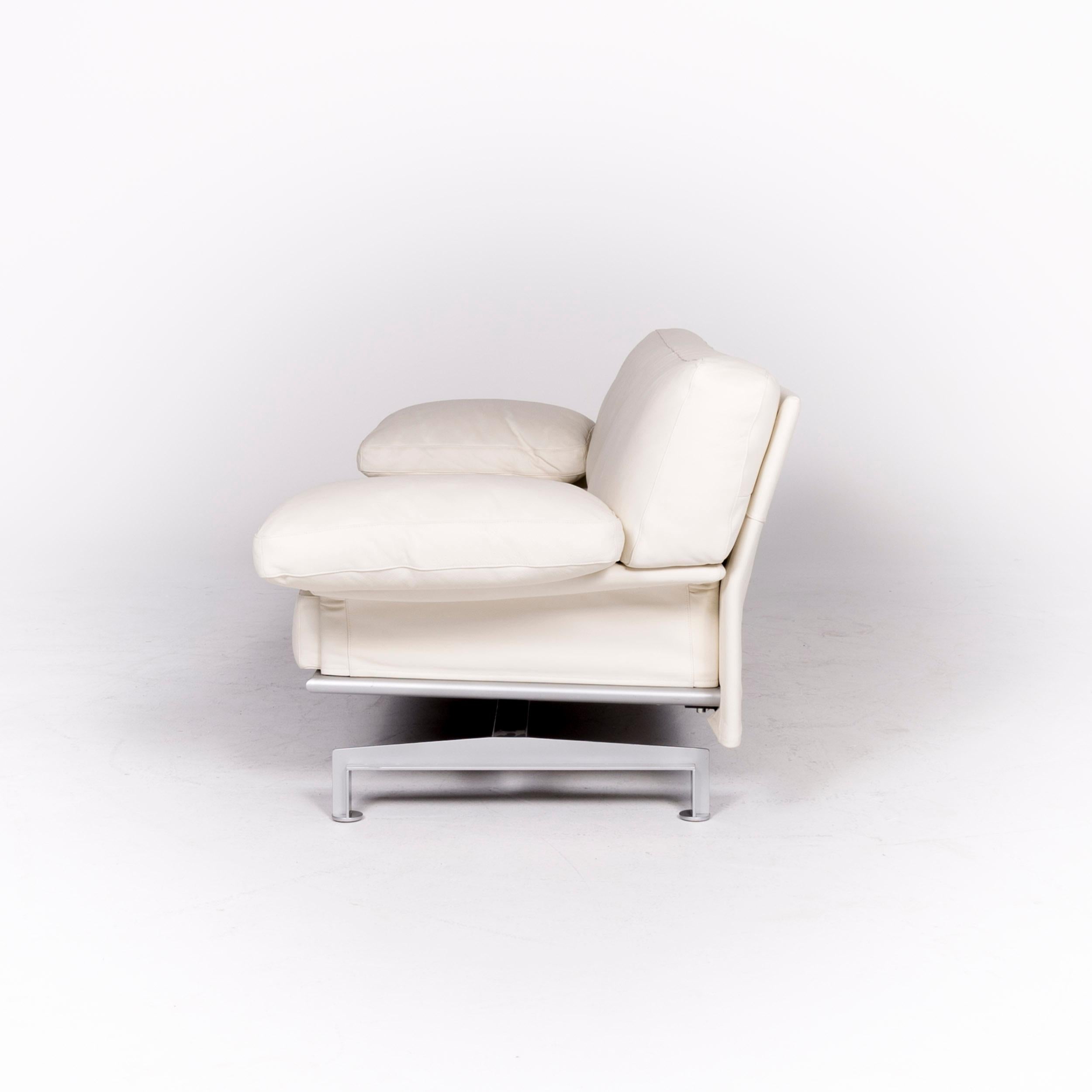 WK Wohnen Gaetano 687 Designer Leather Sofa Set White Genuine Leather 14