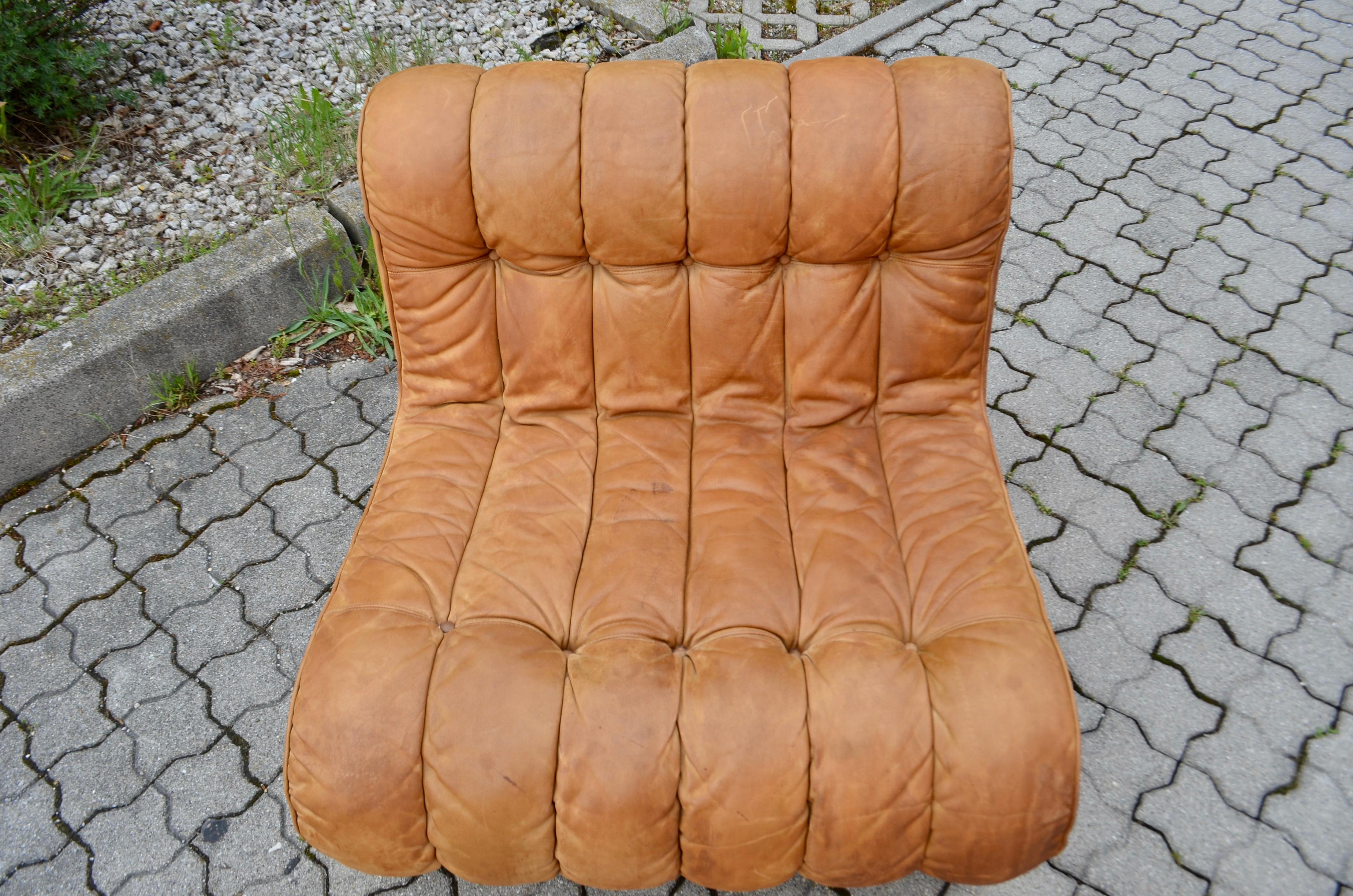  Germany WK Vintage Sectional Lounge Cognac Leather Sofa, 1960s 3