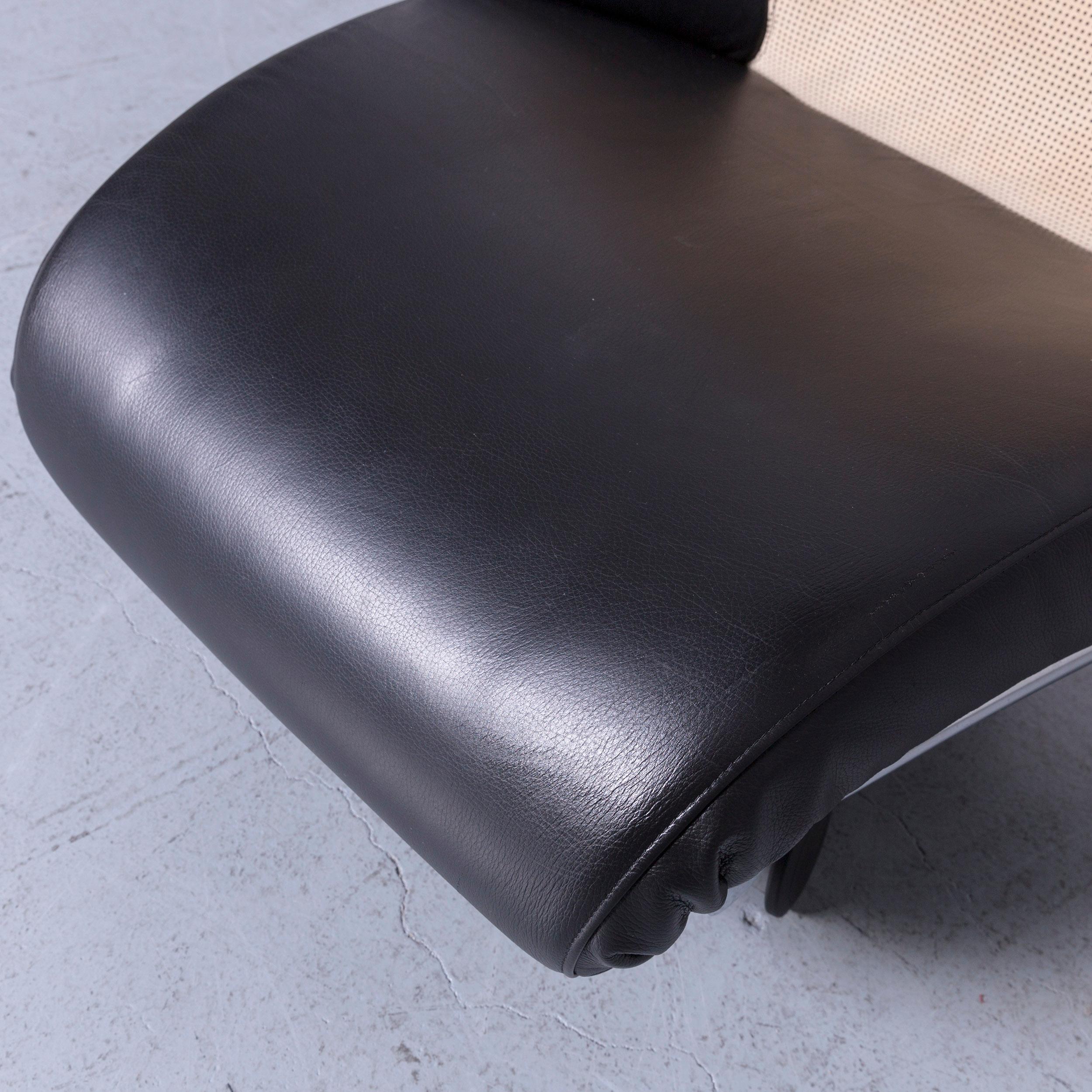 Contemporary WK Wohnen Solo 699 Designer Leather Chair Black One-Seat