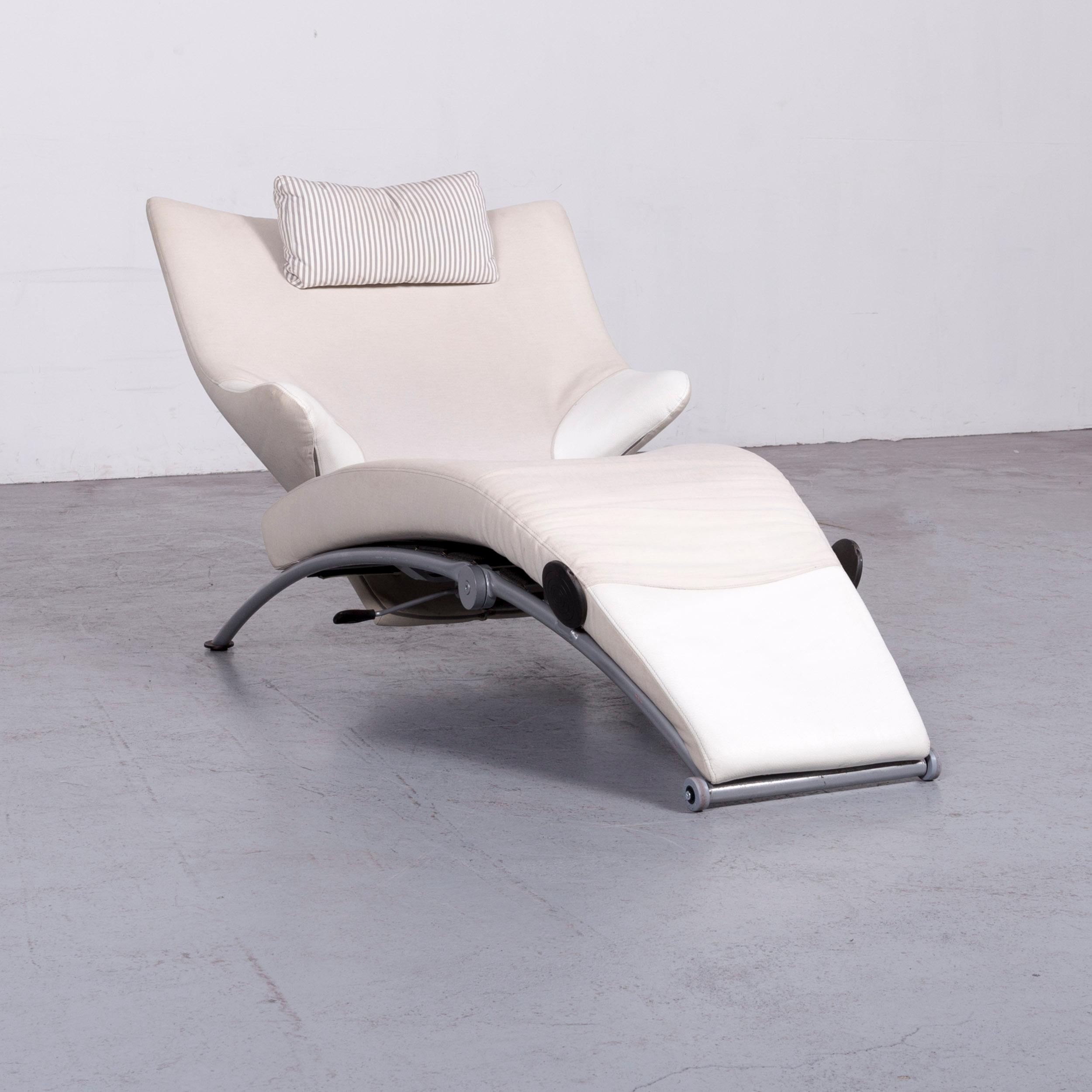 WK Wohnen Solo 699 Designer Leather Chair Crème One-Seat In Good Condition For Sale In Cologne, DE