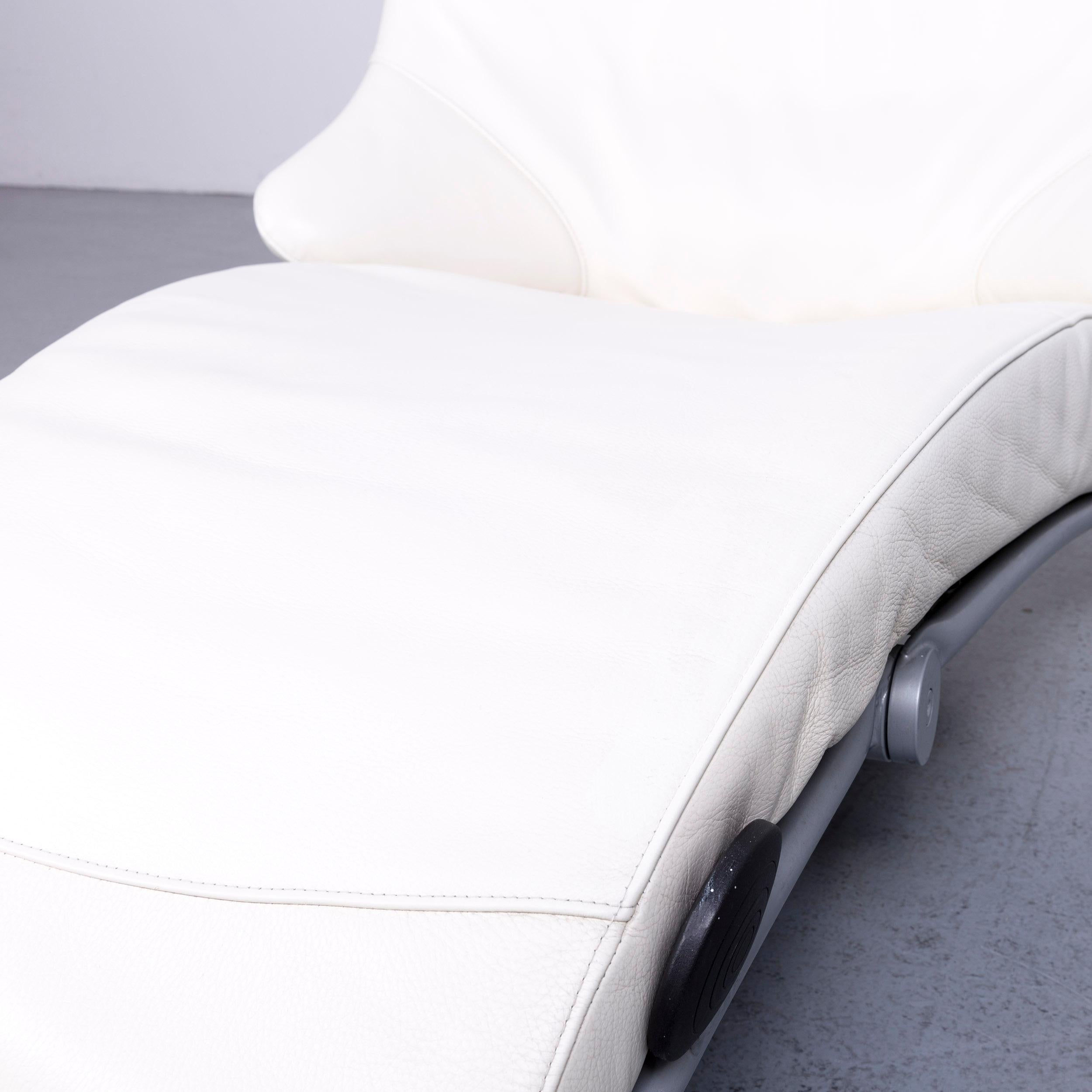 WK Wohnen Solo 699 Designer Leather Chair White One-Seat 1