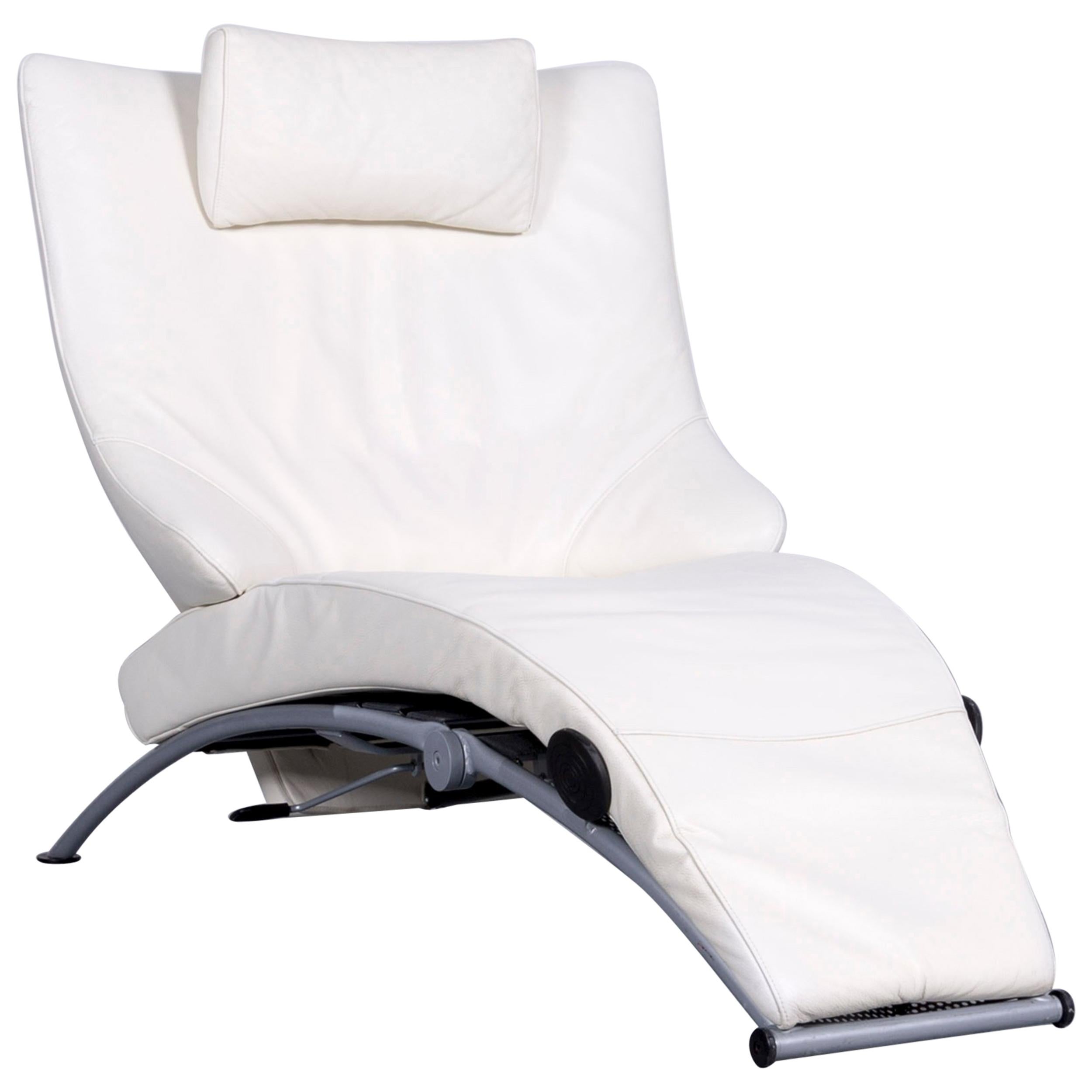 WK Wohnen Solo 699 Designer Leather Chair White One-Seat