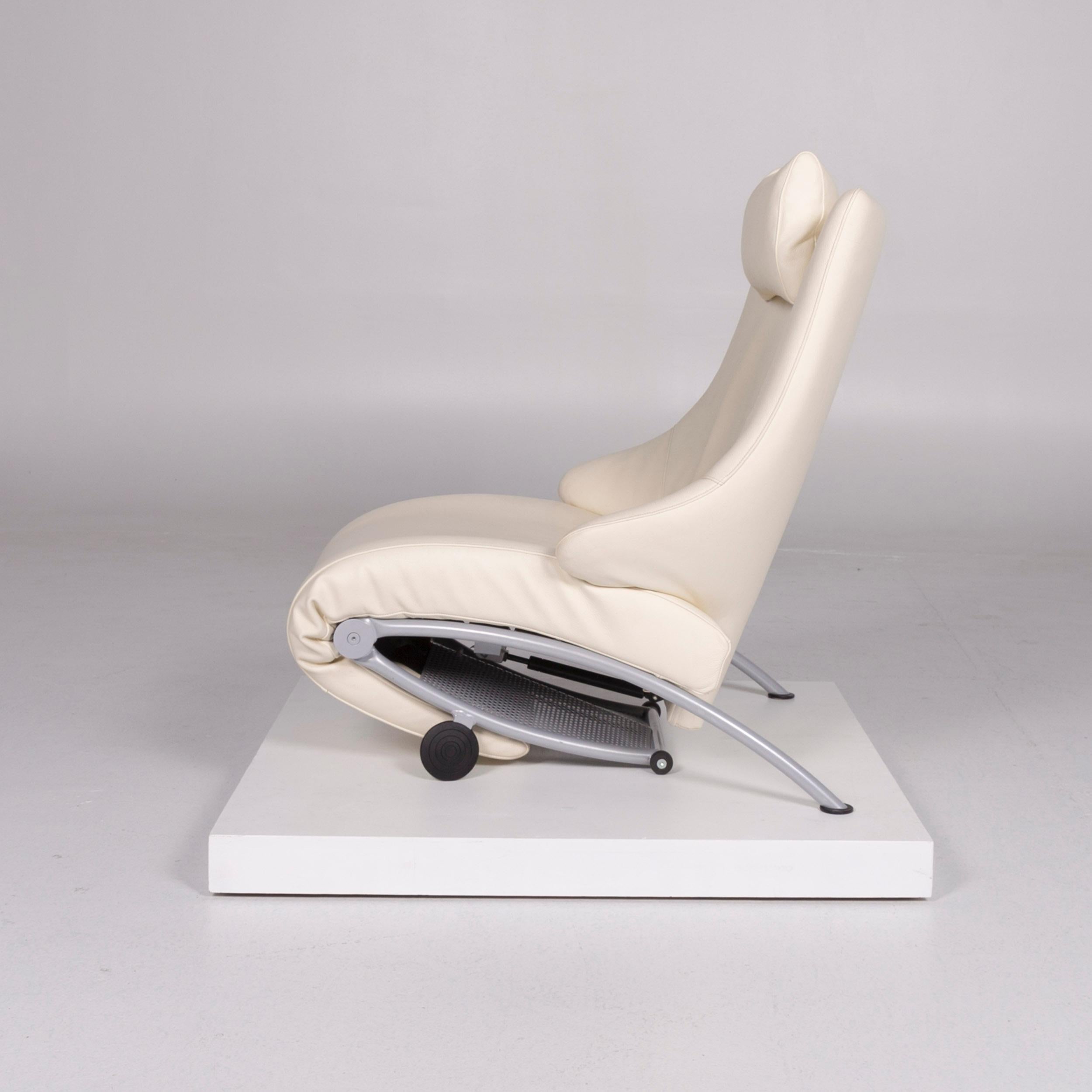 WK Wohnen Solo 699 Designer-Ledersessel in Beige im Angebot 5
