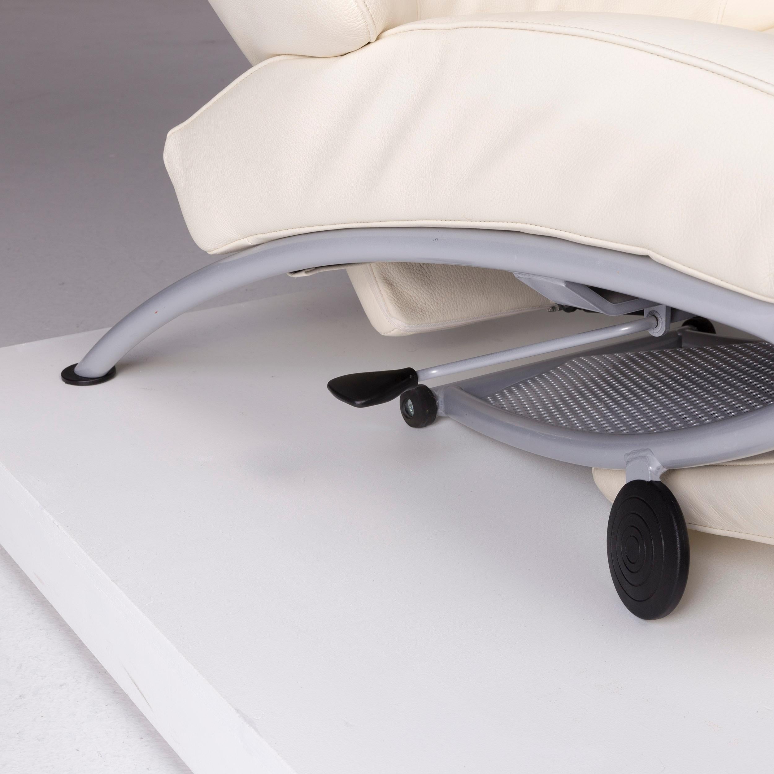 WK Wohnen Solo 699 Designer-Ledersessel in Beige im Angebot 1