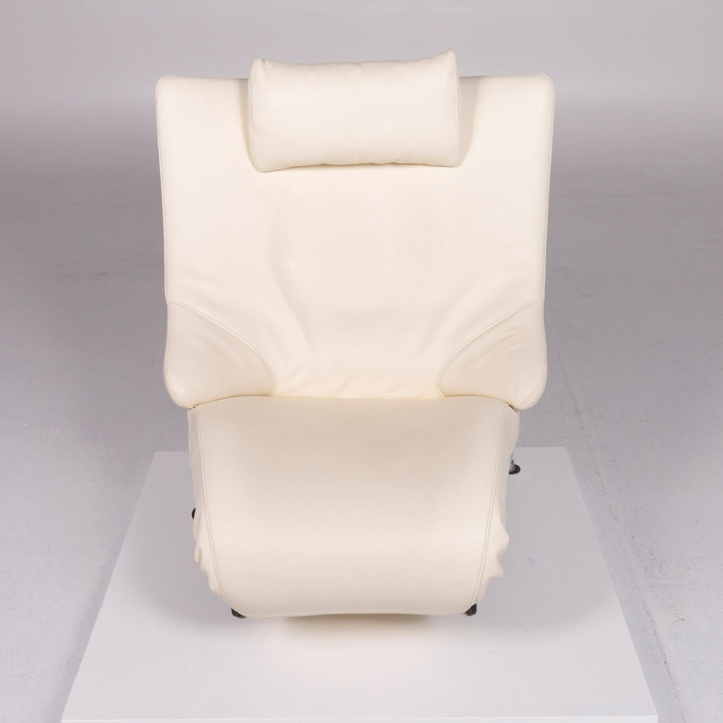WK Wohnen Solo 699 Designer-Ledersessel in Beige im Angebot 2