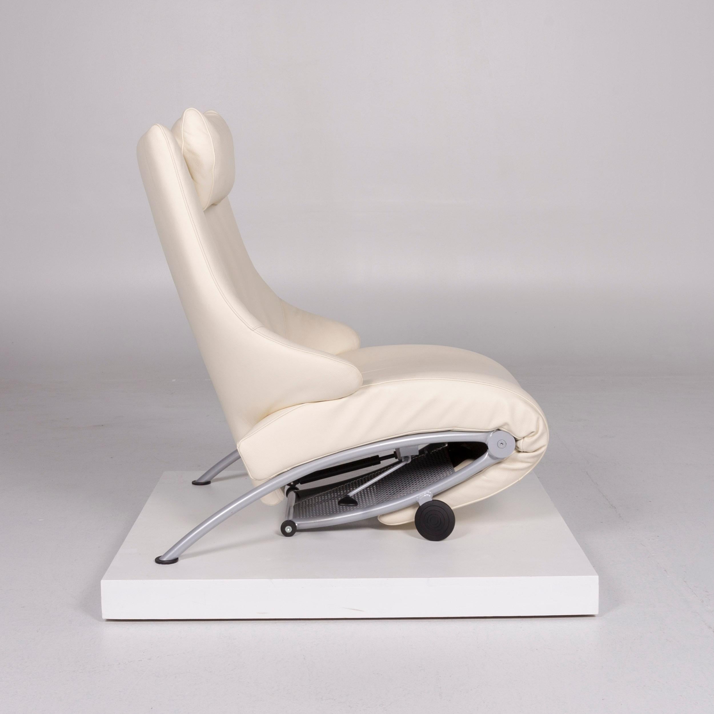 WK Wohnen Solo 699 Designer-Ledersessel in Beige im Angebot 3