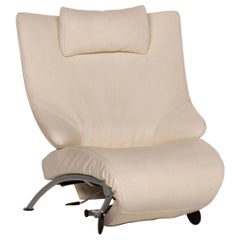 Wk Wohnen Solo 699 Leather Armchair Cream Lounger Relaxation Function