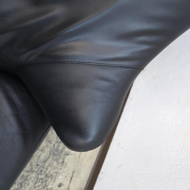 WK Wohnen Solo Sessel Leder Schwarz Relax Liege Guter Zustand Hochwertig en venta 4
