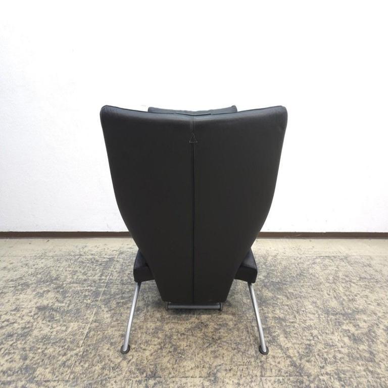 WK Wohnen Solo Sessel Leder Schwarz Relax Liege Guter Zustand Hochwertig en venta 7