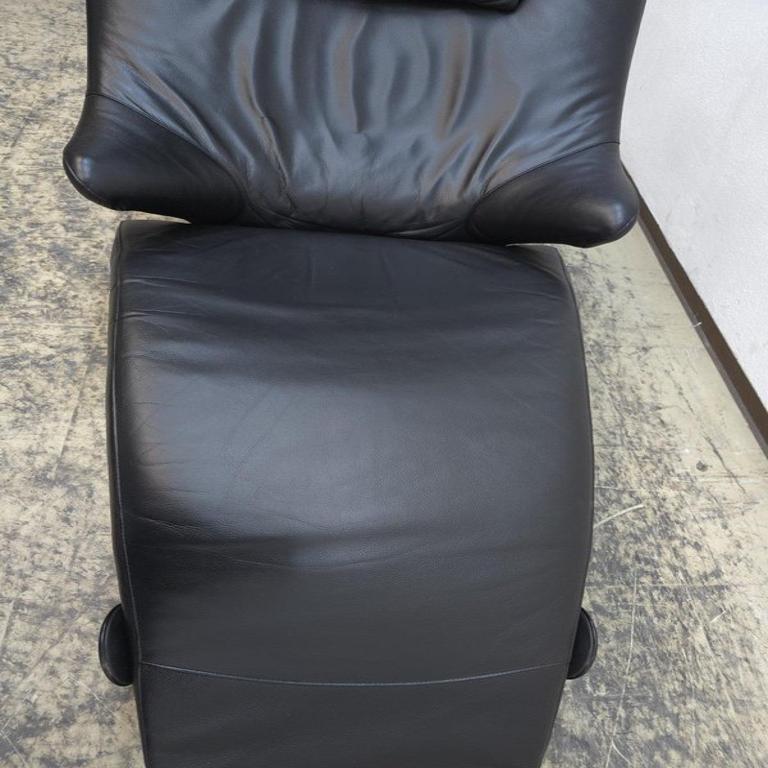 WK Wohnen Solo Sessel Leder Schwarz Relax Liege Guter Zustand Hochwertig en venta 8