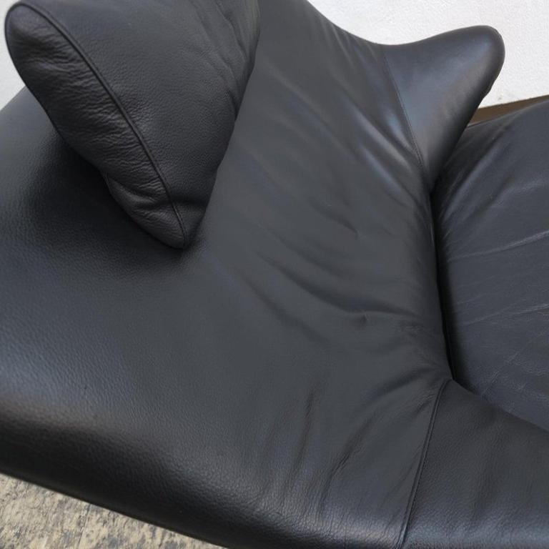 WK Wohnen Solo Sessel Leder Schwarz Relax Liege Guter Zustand Hochwertig Metal en venta