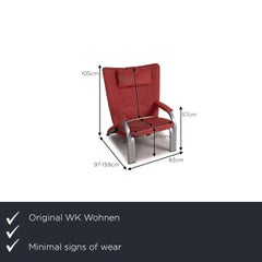 WK Wohnen Spot 698 Armchair Fabric Red Function Relaxation Function