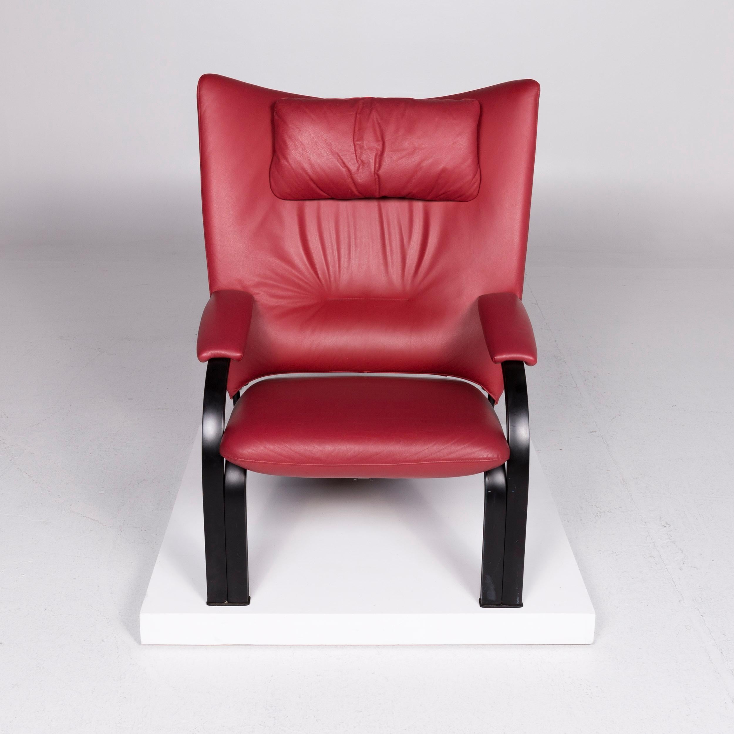 WK Wohnen Spot 698 Leather Armchair Red 2