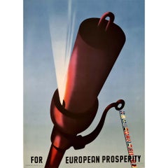 WWII Original poster for European Prosperity - European Recovery Program