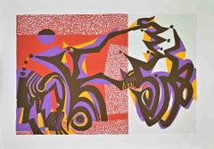 "Composizione astratta" - Serigrafia di Wladimiro Tulli - Anni '70