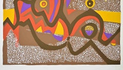 Brown Composition - Screenprint by Wladimiro Tulli - 1970s