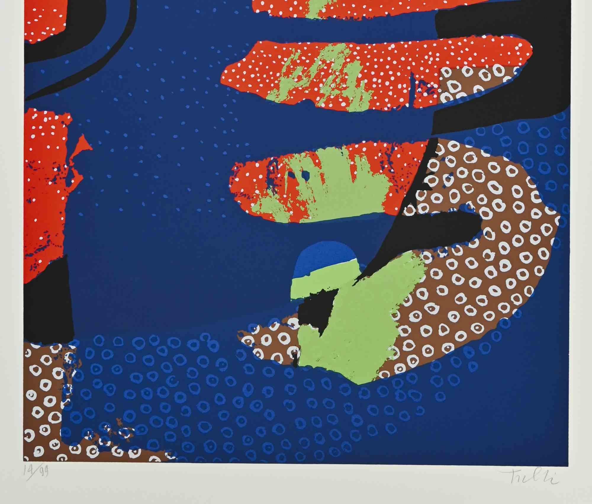 Composizione carnevalesca - Litografia di Wladimiro Tulli - 1973 in vendita 1