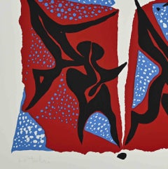 Composition carnavalesque - Lithographie de Wladimiro Tulli - 1973