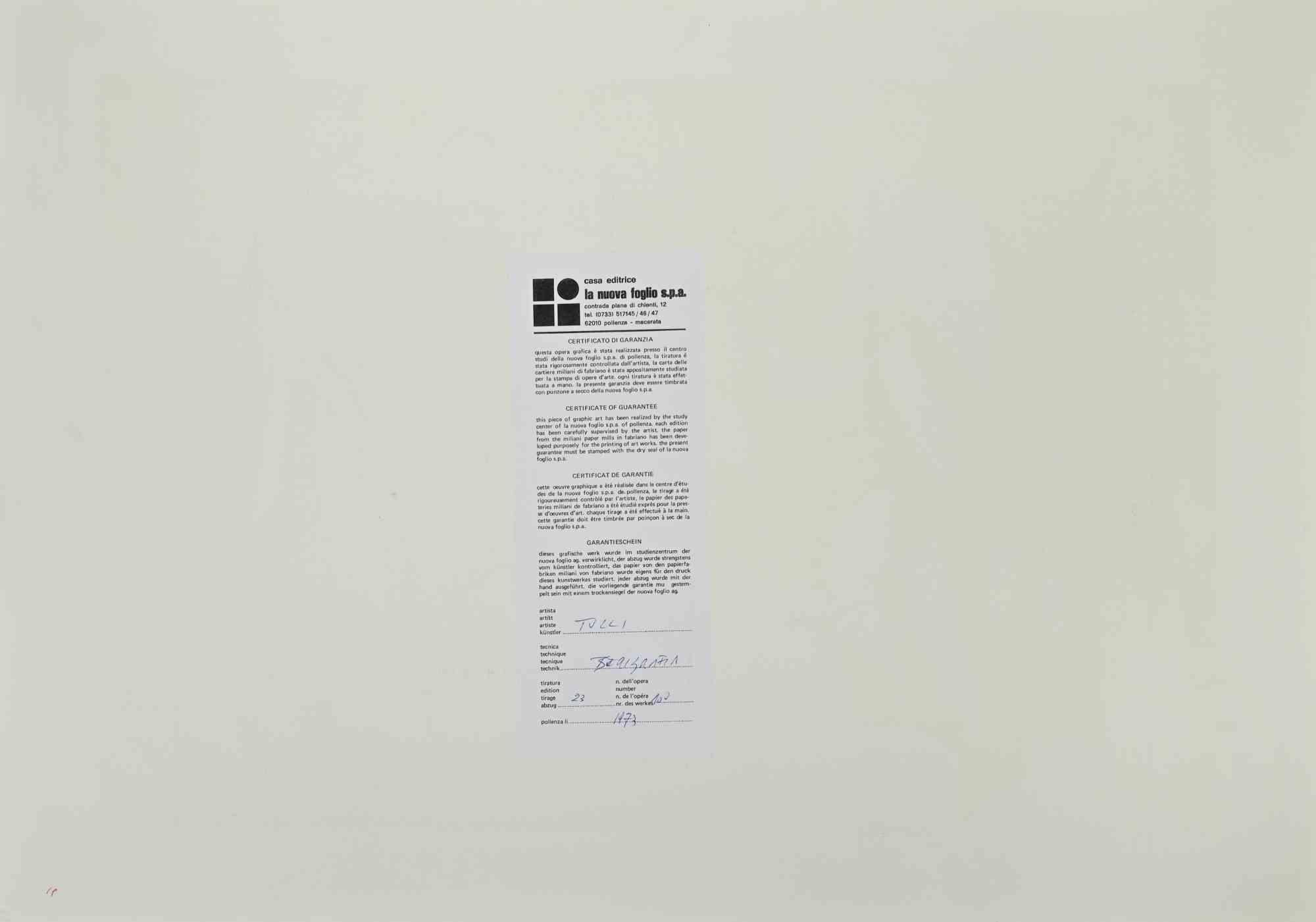 Composición carnavalesca - Litografía de Wladimiro Tulli - 1973 en venta 2