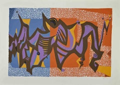 Carnivalesque Composition - Lithograph by Wladimiro Tulli - 1973