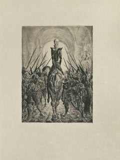 Don Quixote - Gravure par Wladyslaw Jahl - 1951