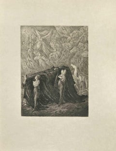 Don Chisciotte  Funerale - Acquaforte di Wladyslaw Jahl - 1951